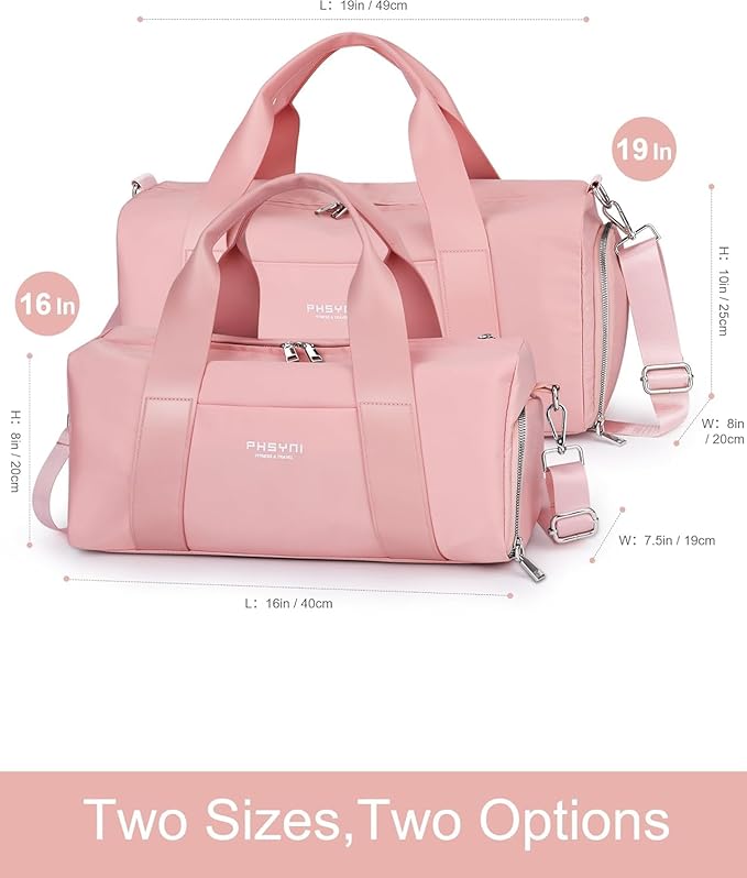 Compact Sports Gym Bag for Women Girls, Cute Mini Duffle Bag with Wet Pocket & Shoes Compartment
