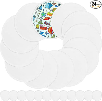 Gejoy Foldable Flying Disc Fans Bulk with Bags 9.8 Inch DIY Sublimation Handheld Cooling Fan Beach
