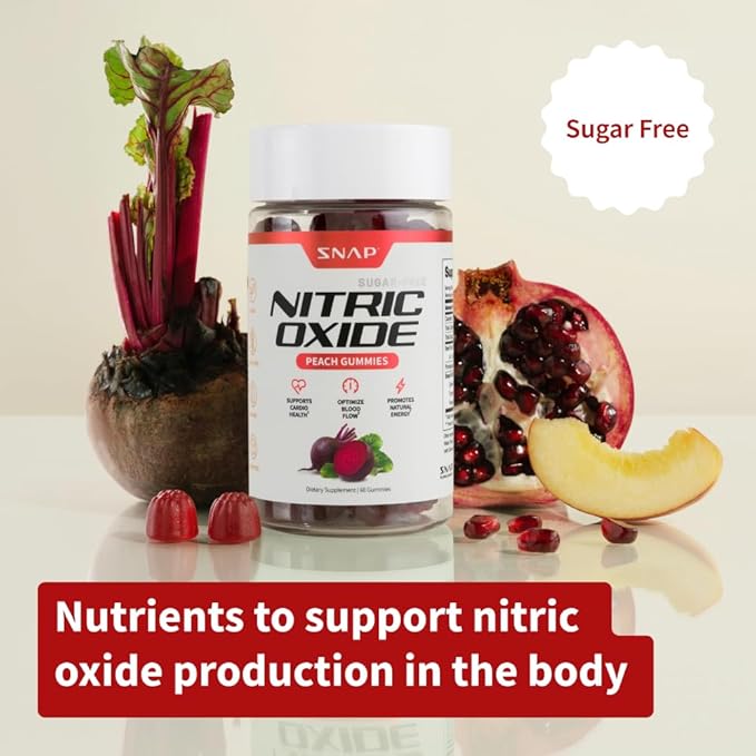 Snap Supplements Beet Root Gummies, Nitric Oxide Supplement with Organic Beets, Vitamins