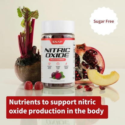 Snap Supplements Beet Root Gummies, Nitric Oxide Supplement with Organic Beets, Vitamins