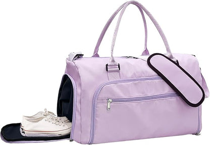 woogwin Gym Bag for Men & Women with Shoes & Wet Compartment Waterproof Duffle Bag for Travel