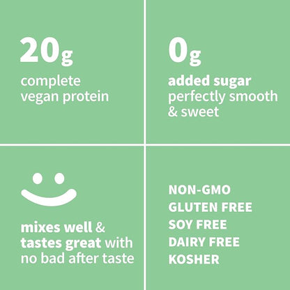 Sprout Living Organic Pea Protein Powder, Vanilla Flavor, 20 Grams of Plant Based Organic Protein