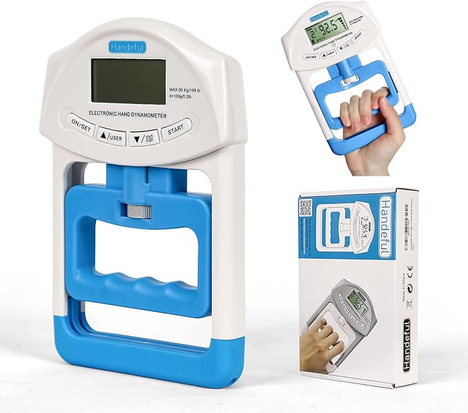 Handeful Grip Strength Tester Trainer - Dynamometer Handgrip Measurer Meter, Handheld Strengthener