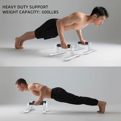 1 Pair Wooden Parallettes Push Up Bars for Men, Strength Training Pushup Stands Handles for Home