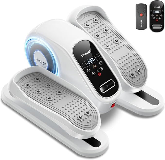Under Desk Elliptical Machine, Ellipse Leg Exerciser for Seniors, Quiet & Portable Electric Seated