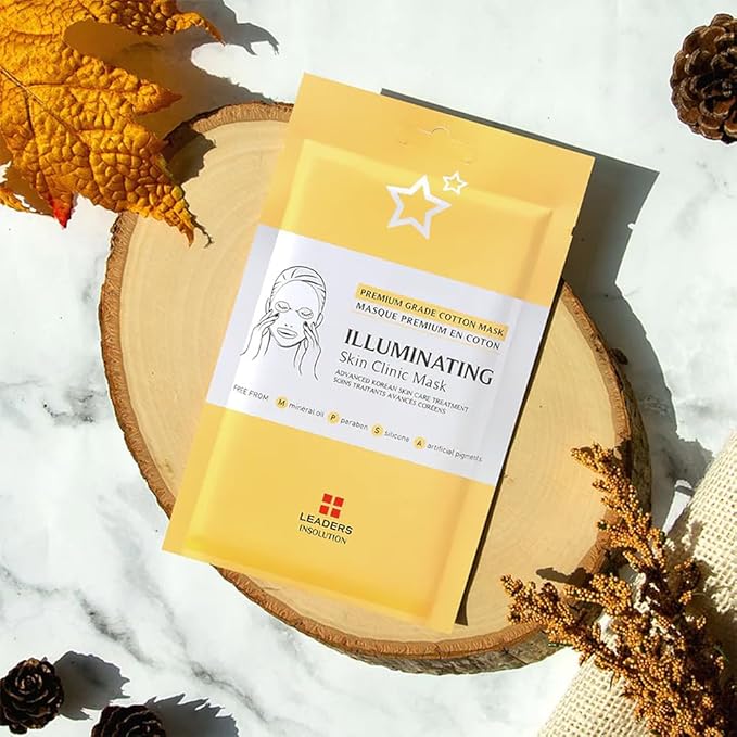 Leaders Insolution Illuminating Skin Clinic Mask | Omega-3 & Purslane Extract for Radiant Glow |