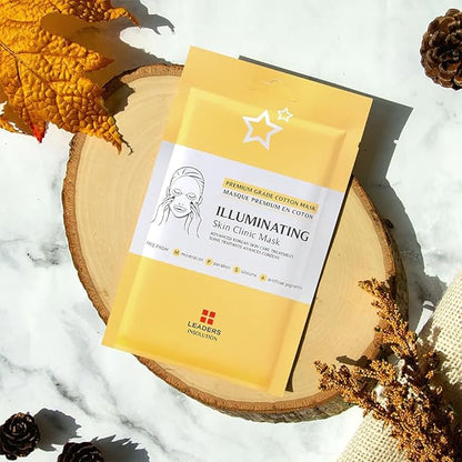 Leaders Insolution Illuminating Skin Clinic Mask | Omega-3 & Purslane Extract for Radiant Glow |