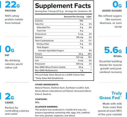LEGION Whey+ Protein Whey Isolate from Grass Fed Cows - Whey Protein Isolate Powder Low Calorie