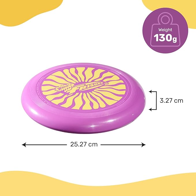 Wham-O Frisbee Cool Flyer Flying Disc, 9.95 Inch Sports Disc Lightweight Durable for Outdoor Beach