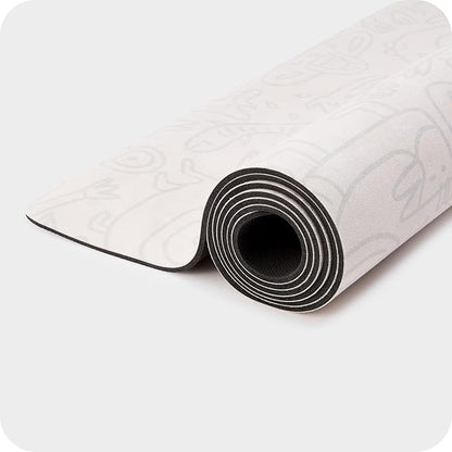 4mm Cushioned Exercise Mat for Yoga & Pilates - Anti Slip, Polyurethane with Suede Top & Carrying