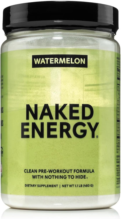 NAKED Watermelon Energy - Clean Pre Workout Supplement for Men and Women, Vegan Friendly, No Added