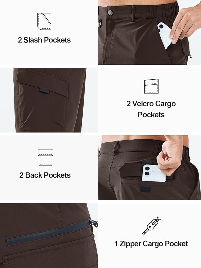 NORTHYARD Men's Cargo Hiking Shorts 9" Lightweight Outdoor Tactical Work Camping Sport Golf Casual