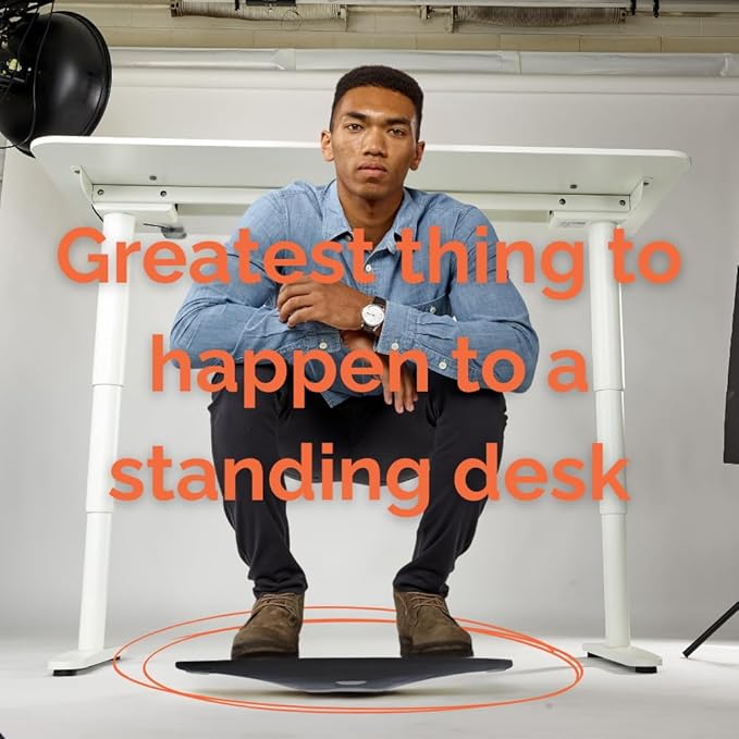 FluidStance Adult Balance Board for Standing Desk - Anti Fatigue USA Made 360 Degree Rocker Wobble