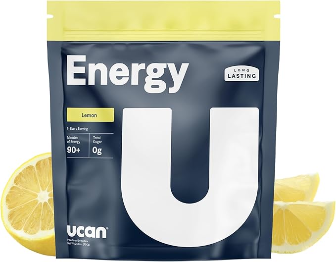 UCAN Energy Powder, Lemon, Keto, Sugar-Free Pre & Post Workout for Men & Women, Non-GMO, Vegan