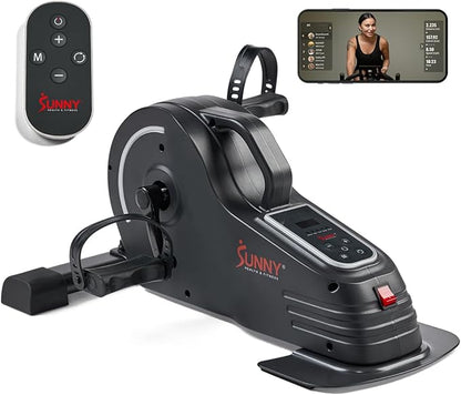 Sunny Health & Fitness Dual Function Under Desk Pedal Exerciser, Portable Indoor Cardio Mini Bike