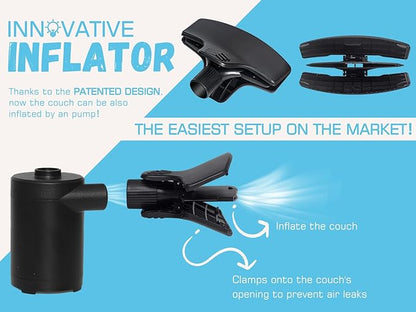 WEKAPO Inflatable Lounger with Pump-Effortless Setup, Ultra-Comfy & Lightweight -Perfect Blow up