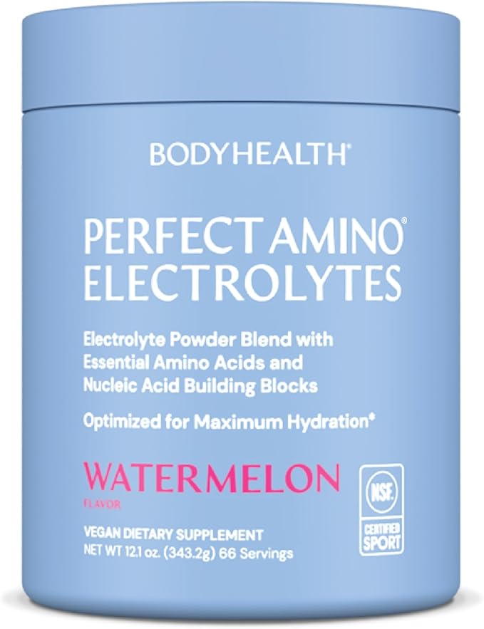 BodyHealth PerfectAmino Electrolytes Powder No Sugar, Hydration Fasting Keto Zero Sugar
