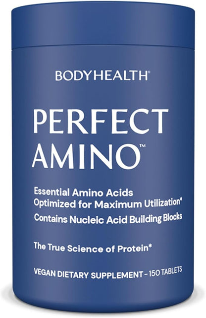 BodyHealth PerfectAmino Tablets (150 ct), Essential Amino Acid with BCAAs + Lysine, Phenylalanine