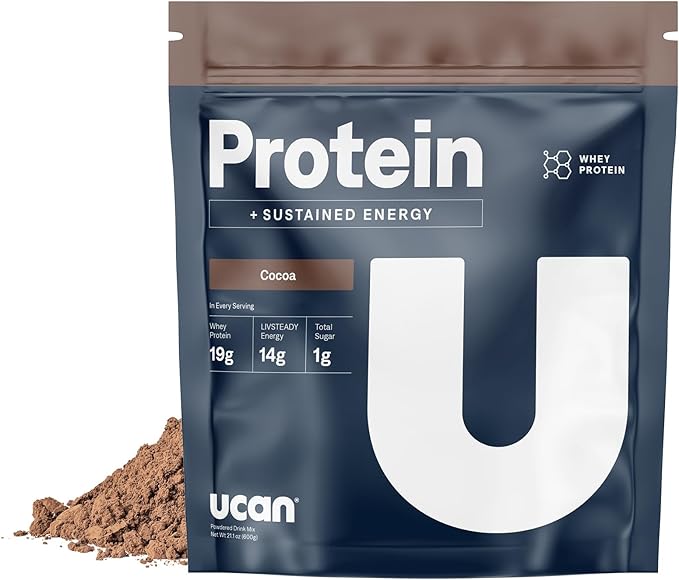 UCAN Energy + Whey Protein Powder - 19g Per Serving with Amino Acids EAAs & BCCAs - Keto Protein