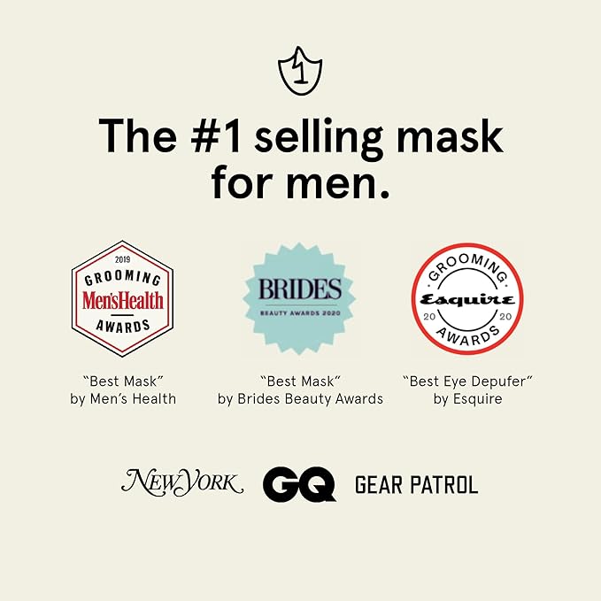 BRO MASK Korean Face Mask for Men: Premium Mens Face Mask Skin Care & Facial Anti Aging Sheet Masks