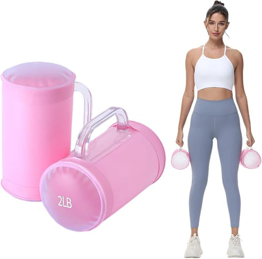 Water Dumbbells, Water Filled Training Dumbbells, Travel Weights Set, Adjustable Weights to 4-30