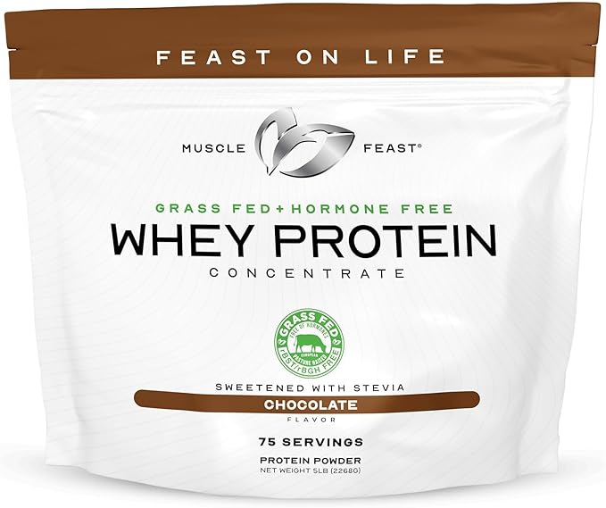 Muscle Feast Grass-Fed Whey Protein Concentrate Powder, All Natural, Hormone Free Pasture Raised