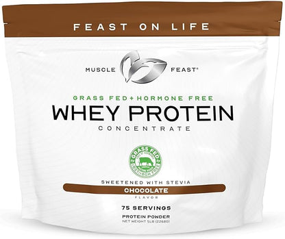 Muscle Feast Grass-Fed Whey Protein Concentrate Powder, All Natural, Hormone Free Pasture Raised