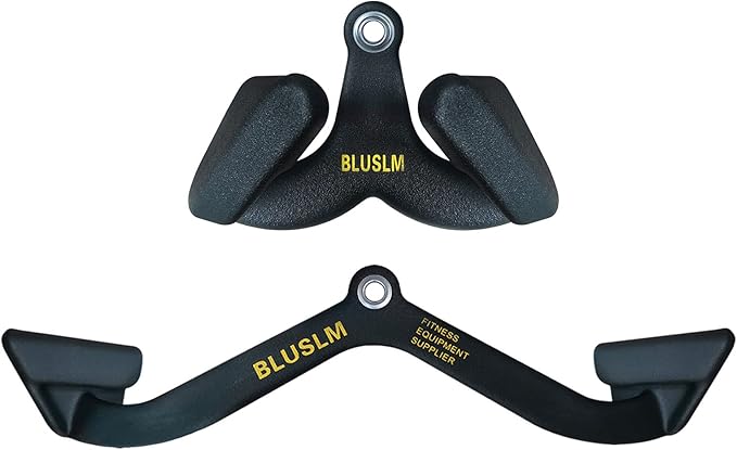 LAT Pull Down Bar for Cable Machine, LAT Pulldown Attachments T Bar V Bar Cable Attachment, Back