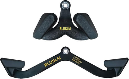 LAT Pull Down Bar for Cable Machine, LAT Pulldown Attachments T Bar V Bar Cable Attachment, Back