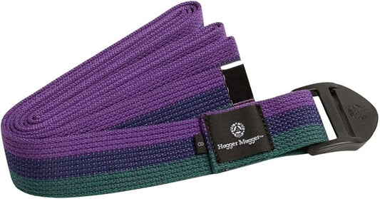 Hugger Mugger Cinch Cotton Yoga Strap - Super Strong Cotton, Quiet Cinch-Style Buckle, Long Length
