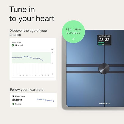 WITHINGS Smart Scales for Body Weight, FSA or HSA Eligible, Body Analysis, Fat Content, Muscle