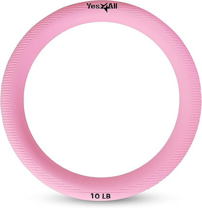 Yes4All Power Ring 10lbs, Weight Ring, Weighted Circle, Kettlebell for Yoga Exercise, Aerobics