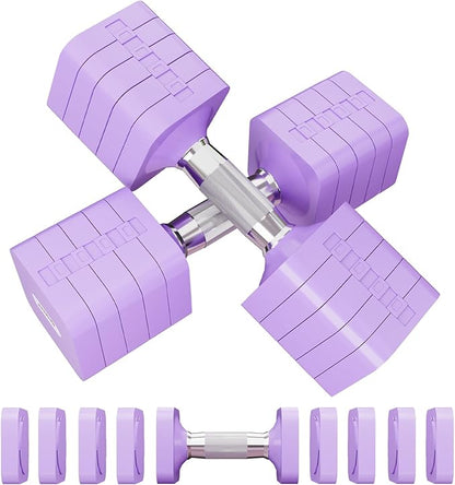 15LB 20LB 40LB 50LB Adjustable Dumbbell Set Free Weights Dumbbells Set for Women Men Hand Weights