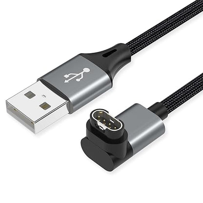 AGVEE 3.3ft Charger for Garmin Watch, L-Shape Charging Cable for Fenix, Forerunner, Vivoactive