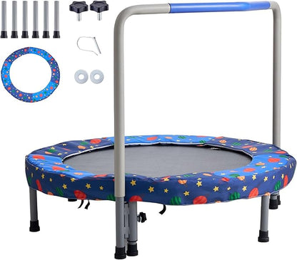 VEVOR 3FT Trampoline 36" Indoor/Outdoor for Toddlers, Foldable Mini Baby With Foam Handle