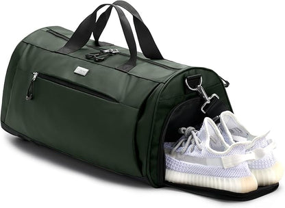 TOPDesign Gym Bag for Women & Men, Unisex Duffel Bag with Shoe Compartment & Wet Pocket for Travel