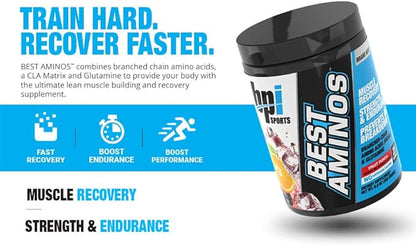 BPI Sports Best Aminos - BCAA Powder Post Workout & Glutamine Recovery Drink with Branched Chain