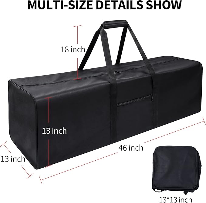 Urbanstand 46 Inch Travel Duffle Bag Extra Large Sport Equipment Duffel Bags with 2-way Lockable