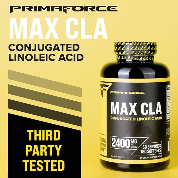 Primaforce CLA 2400 mg per Serving (180 softgels) - Max CLA - for Men and Women, Non-Stimulating