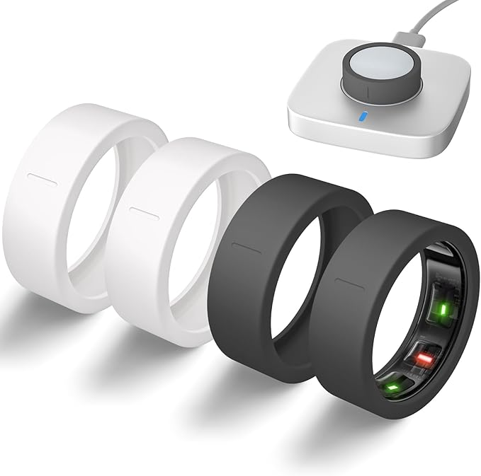 Ultra-Thin Covers Compatible with Oura Ring Gen 4/Oura Gen 3 Cover, Anti-Scratch Elastic Silicone