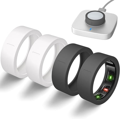 Ultra-Thin Covers Compatible with Oura Ring Gen 4/Oura Gen 3 Cover, Anti-Scratch Elastic Silicone