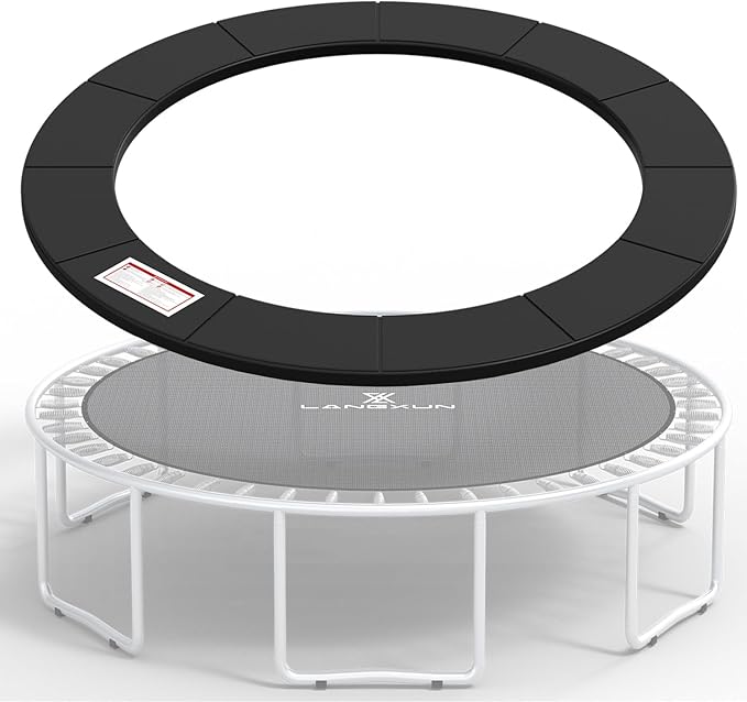 LANGXUN Universal Trampoline Repalcement Safety Pad, 8ft 10ft 12ft 14ft 15ft 16ft Waterproof