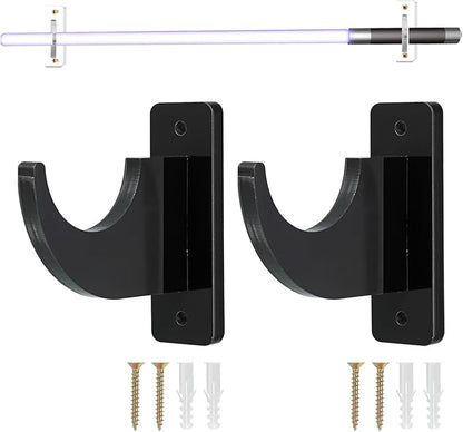 uxcell Sword Wall Mount Holder, 1 Set Acrylic Light Saber Display Hanger Wall-Mounted Sword Stand