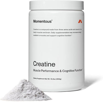 Momentous Creatine Monohydrate Powder - Creapure Creatine Powder - Supports Strength, Lean Muscle