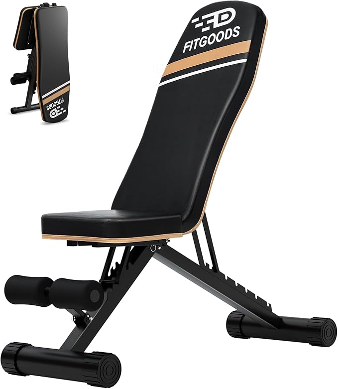 Assemble-Free Foldable Weight Bench Press for Home Gym, 660 LBS Capacity Incline Decline, Sit-up