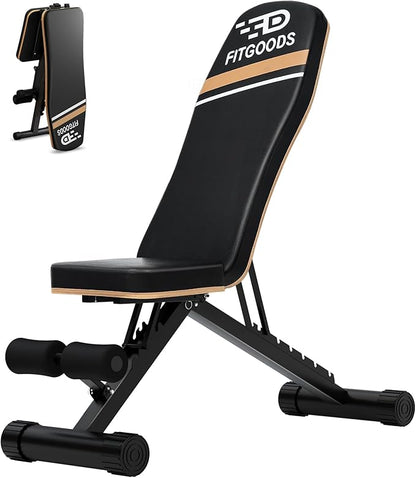 Assemble-Free Foldable Weight Bench Press for Home Gym, 660 LBS Capacity Incline Decline, Sit-up