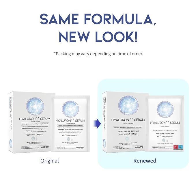 #OOTD Triple Hyaluron Hydrating Mask for Dry and Sensitive Skin, Anti Aging, Tightening and