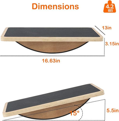 Balance Board Professional Wobble Board for Adults Anti-Slip 350LBS Balance Boards for Physical