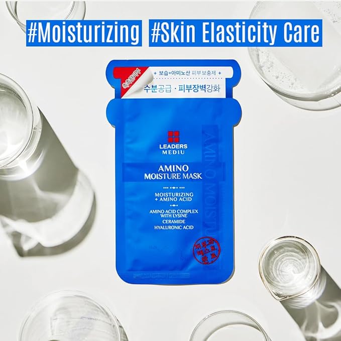 Amino Moisture Hydrating Facial Sheet Mask | Natural Mineral Water, Hyaluronic Acid, Ceramide |