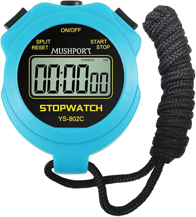 Stopwatch Timer Only Stopwatch Mode, ON/Off Silent Simple Operation, Without Clock Date Countdown